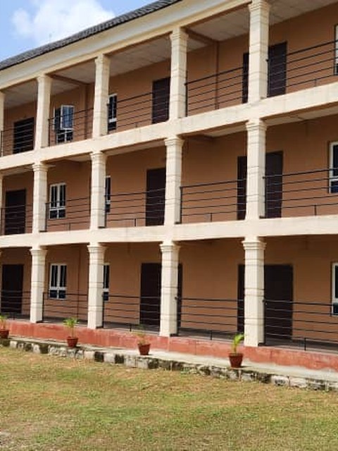 Library building courtyard